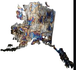 AK Silhouette, Bear-Fisher Scene